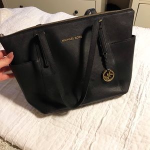 Michael Kors black leather purse